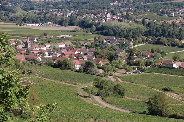 Le village vue depuis les hauteurs du site du Chatelet